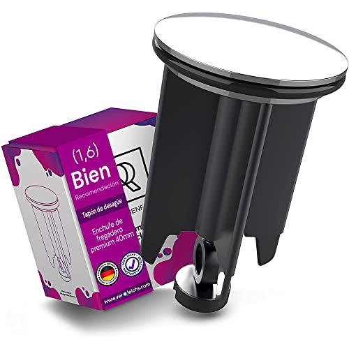 Tapon lavabo premium 40mm cromado – Tapon universal para Lavabo Baño y Bidé - Altura ajustable - Acero inoxidable resistente a la cal - El sellado perfecto