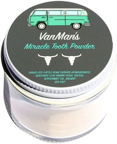 Vanman’s - Mint and Bone Tooth Powder Toothpaste - Remineralizing...