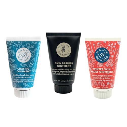 Salty Britches Chafing Ointment + Winter Ointment Bundle | Protective Barrier Against Chafing and Irritation | Soothes Dry Winter Skin (Variety 3 Pack)