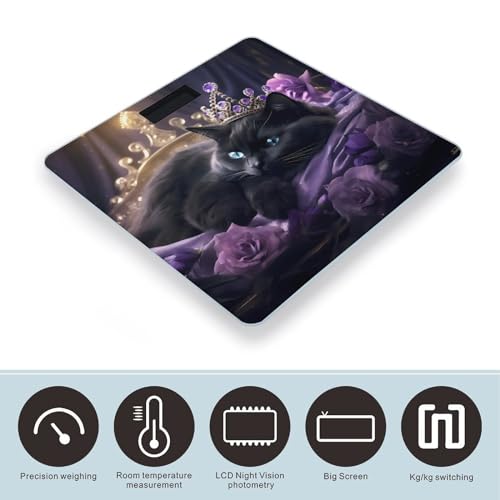 Báscula digital de baño con pantalla LCD, diseño estilo miniatura 3