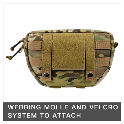 Tactical Admin Pouch MOLLE Pouch 500D Nylon Pouches Tools Bag For Camping Hiking Hunting and Travelling(Multi-Camo) - Image 3
