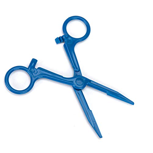 5-Pack Betor MRI Safe Full Plastic Disposable Hemostat Forceps Non-Ferrous Straight 5.7 inch Length