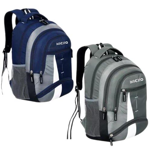 Image of Unisex Waterproof Laptop Backpack Combo Pack of 2 | School College Travel Office Bags Blue Free size
