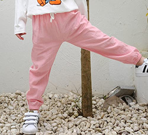 Boys' and Girls' Thin Mosquito Proof Cotton Linen Jogger Pants4