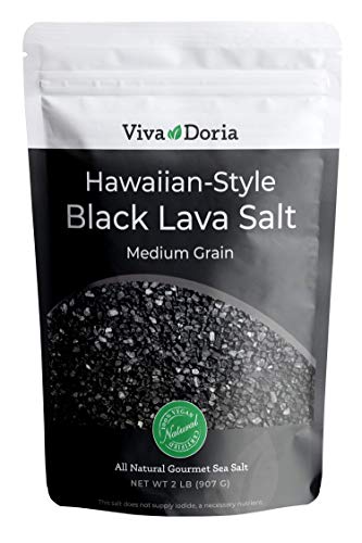 Viva Doria Hawaiian Black Lava Sea Salt, Medium Grain, Lava Salt, 2 lb (907 g) image 4