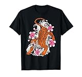 Vintage Tigre Et Fleurs Esthétique Tatouage Style Graphique T-Shirt