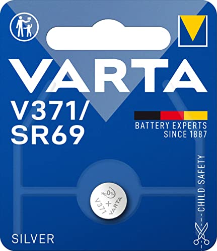 VARTA Batterien V371/SR69 Knopfzelle 1 Stück Silver Coin 1 55V für elektronische Kleingeräte - Uhren Autoschlüssel Fernbedienungen Waagen Made in Germany