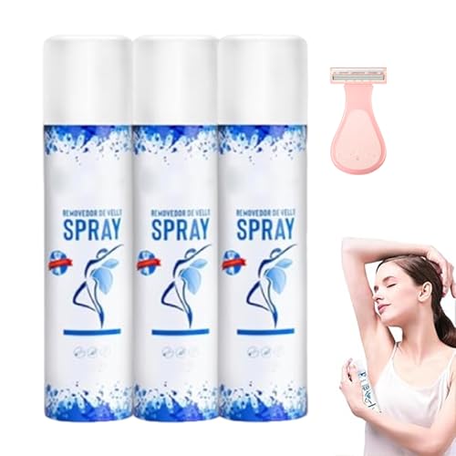 Spray Depilatorio Delicado, Spray Depilatorio Delicado, Spray Delicado, Crema Depilatoria Sin Irritación, Spray Depilatorio Indoloro Para Hombres Y Mujeres (3 piezas)