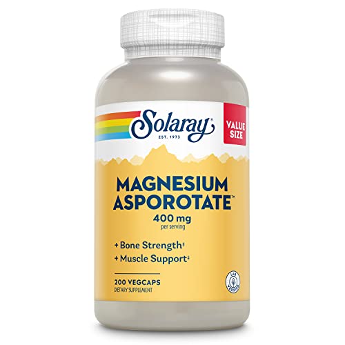 Solaray Magnesium Asporotate 400 mg | Aspartate Orotate & Citrate Complex | Healthy Heart Muscle Nerve & Circulatory Function Support | 200 VegCaps