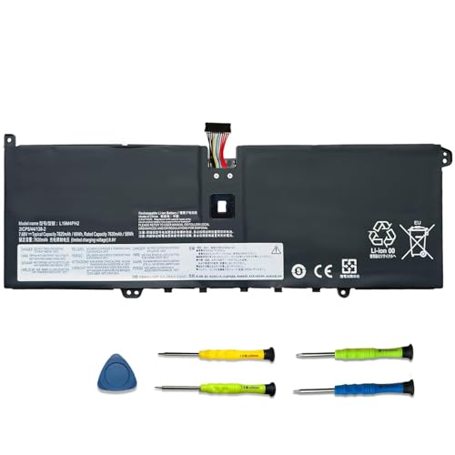 Image of L19M4PH2 Battery Replacement for Lenovo Ideapad Yoga 9-14ITL5 82BG Yoga 9i (14inch) 2-in-1 C950 9-14ITL5-82BG001AUK 82BG00DRUE Series 5B10Z33896 L19C4PH2 5B10Z33895 SB10Z33898 7.68V 60Wh 4-Cells