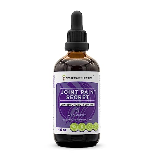 Joint Pain Secret Alcohol-Free Extract, High-Potency Herbal Drops, Tincture Made From Angelica, Burdock, Cat's Claw, Turmeric, Stinging Nettle, Ginger. Joint Pain/Mobility Support 4 Oz #TOP28