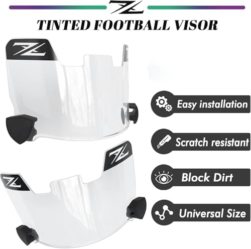 Image of Tinted Football Visor, Fits Youth and Adult Football Helmets