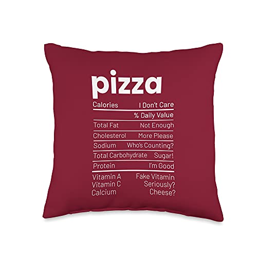 Pizza Nutrition Facts Best Pizza Near Me Pizza Lover Throw Pillow