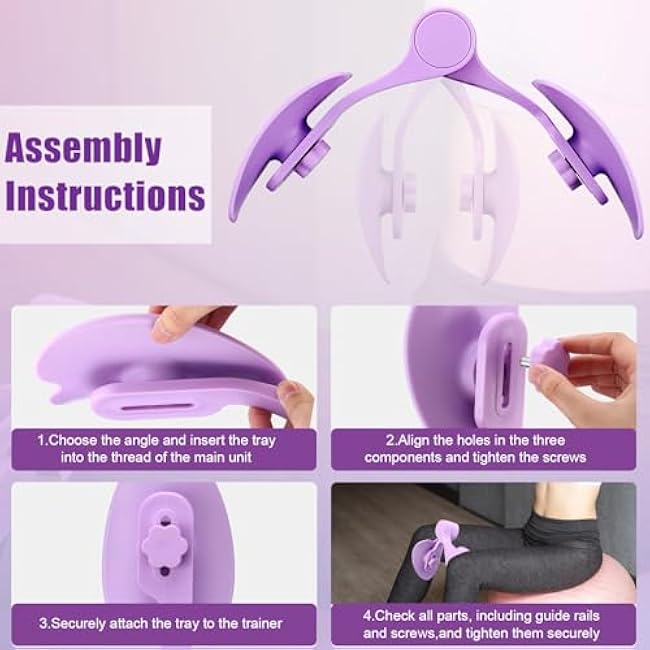 5 Pcs Thigh Master Exerciser Kits for Women Pelvic Floor Exercise Devices with Resistance Band and Yoga Block Storage Backpack Inner Thigh Exerciser for Arm Leg Toner Hip Workout Home Gym