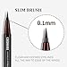 COSNORI Superproof Brush Eyeliner 03 Brown - 24h Pen Eyeliner – Super Slim Lasting Liquid Eye Liner - Smudge, Budge Resistant Wear – Allergen Free - 0.02 fl.oz.