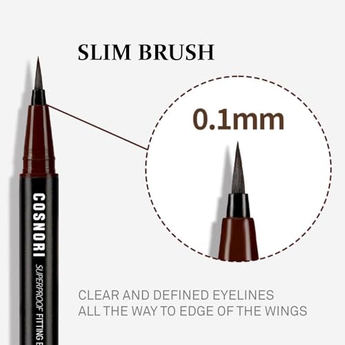 COSNORI Superproof Brush Eyeliner 01 Black - Delineador Líquido miniatura 6