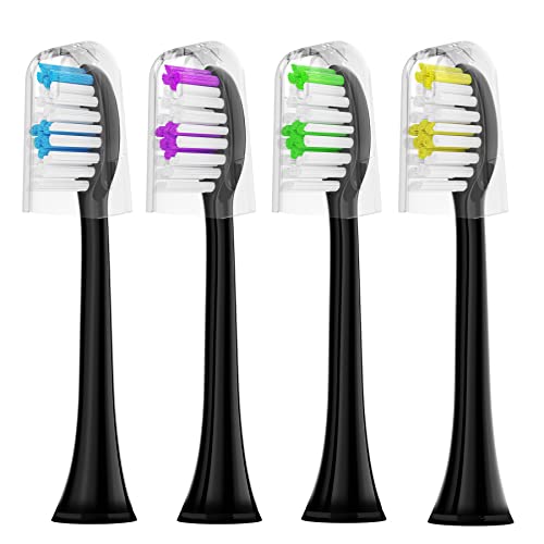 Têtes de brosse à dents Acteh design noir pour soin bucco-dentaire