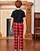 Arshiner Boys Pajama Pants Long Sleep Plaid Pants Soft Lounge Pj Bottoms with Pockets Red Plaid 12-13 Years