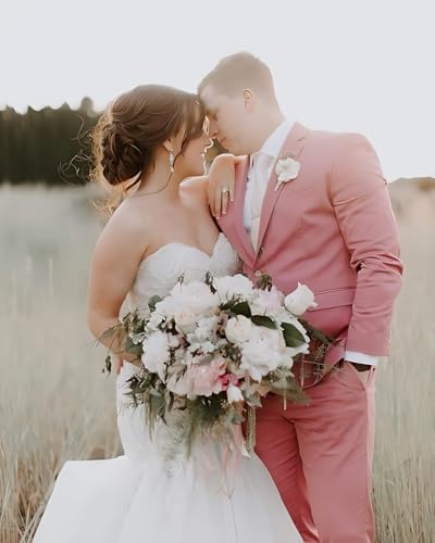 Men's 3 Piece Linen Wedding Suits Lightweight Blazer Jackets Vest Pants Set for Groomsmen Prom Suit Set4