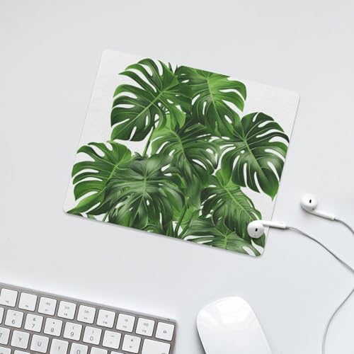 Tapis de souris Monstera Deliciosa fini les glissements avec sa base en caoutchouc