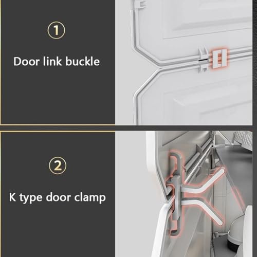 Image of Sunderlook Shoe Rack Plastic for Home- Shoe Stand, Chappal Stand, Professional Multipurpose Foldable Standing Comfort Runner Shoe Rack with Door, Slipper Stand (Grey, 18 Shelf 6 Door)