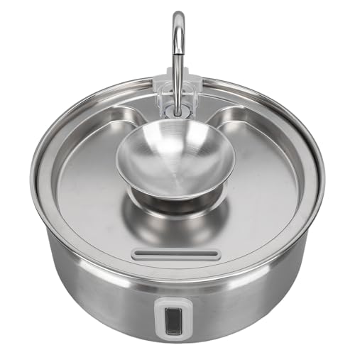 Fuente de Agua para Gatos y Perros Acero Inoxidable 3.2L miniatura 3