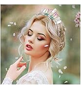 Formery Quartz Crown Headband Silver Raw Crystal Tiara Handmade Wedding Party Prom Natural Stones...