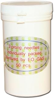 Aguja cosmética permanente de 2 puntas