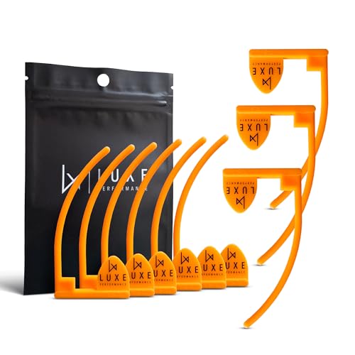 Luxe Performance Gun Safety Chamber Flag - Bright Orange, Sturdy and Durable Gun Range Accessories for Adults - Universal Fit Firearm Safety Device USA Made - Set of 9