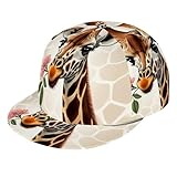 Supdreamc Fashionable Baseball Cap Giraffe Flower Dad Hat for Men and Women, Relaxed Fit Breathable Moisture Wicking Sports Cap Headwear