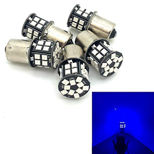 Image of P21W BA15S 382 245 R5W 149 30 smd LED 12v 24v bulbs - Blue (Pack of 5)