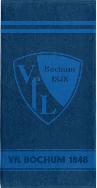 Serviette marine VfL Bochum grande serviette de bain coton pour le sport