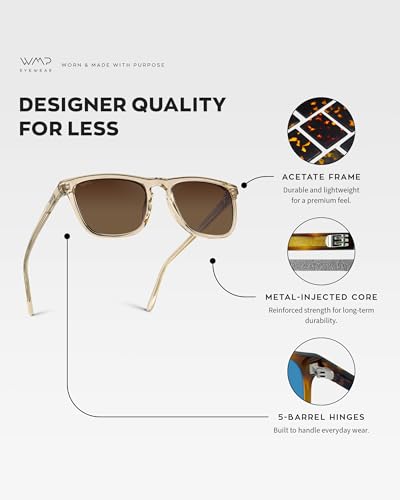 Image of WearMe Pro - Polarized Lens Square Modern Sunglasses for Men