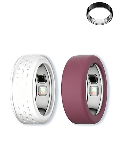 �V���R�[���J�o�[ Oura Ring 5�Ή� WUNIAK �X�}�[�g�����O�v���e�N�^�[�X���[�u 2�p�b�N �\�t�g ���h�~ �ی�P�[�X ���풅�p�̌y�ʃ����O�K�[�h M (�T�C�Y 10-13) ������+�o�[�K���f�B