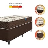 Cama Box Baú Solteiro Colchão Espuma D33 Marquês 88x188x60cm Marrom Umaflex - Suporta até 90kg por Pessoa glide