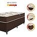 Cama Box Baú Solteiro Colchão Espuma D33 Marquês 88x188x60cm Marrom Umaflex - Suporta até 90kg por Pessoa glide