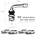 BWBWND 4 PCS Tire Valve Stem, 90 Degree Angled Wheel Tyre Bolt-in Valve Stems Extension, Metal Valves Stem Extender Adapter Fit 0.453