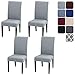 Housse de Chaise Extensible Lot de 4 ou 6, Couverture Protecteur de Chaise Salle a Manger Universel Amovible Lavable Moderne Durable pour Maison Hotel Restaurant Fete Banquet Cuisine Decoration