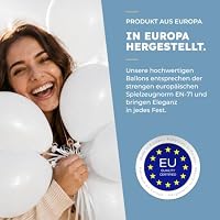 Luftballons Weiß – 100 Stück, Ø 27 cm, Hochzeit, Taufe, Party & Geburtstag – Ansicht 4