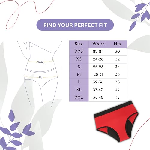 Image of Sizi Reusable Period Panty for Women |Comfortable Period Panties for Women Leak Proof |Suitable for Heavy Flow (XXS, Pink)