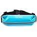 Miami Carryon Reflective Running Workout Fitness Belt Waist Pack, Sweat-Proof, Rain-Proof (Light Blue)