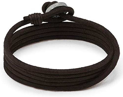 Local League SURF PATROL AUSTRALIA Mens Leather Bracelet - Fully Adjustable - DARK BROWN Multilayer Wristband Distressed Wrap Man Cord Rope Surfer Gift Boy