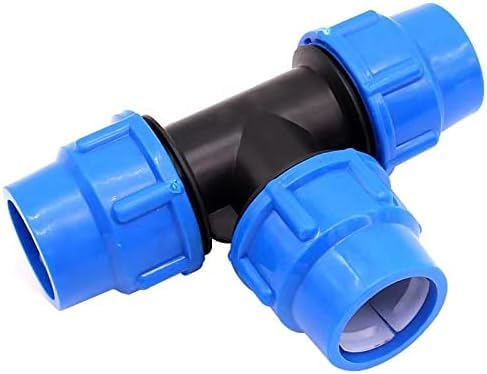 Diameter T-Shaped Female MDPE PP Tee Water Adaptor,Connector,Plastic Pipe Connector for PE/MDPE Pipes,Garden Hose Connector for Hose Pipe 20mm (Black)