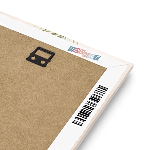 Novart Wandbilder Boho Pampasgras - KOMPLETT AUFHÄNGFERTIG - Beige Wohnzimmer Schlafzimmer - 7 Moderne Mood-Bilder - N005871a