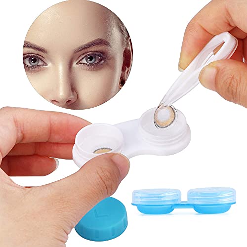 20Pcs Étui de Lentilles de Contact, Voyage Boite à Lentilles de Contact, Portable Etui Lentilles de Contact, avec Capuchons L et R-Jaune, Bleu, Violet, Orange - Image 6