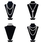 1920s Pearl Jewelry Set - Long Pearl Necklace, Earring Set, Multilayer Bracelet - Flapper Accessories for Women - Image 4