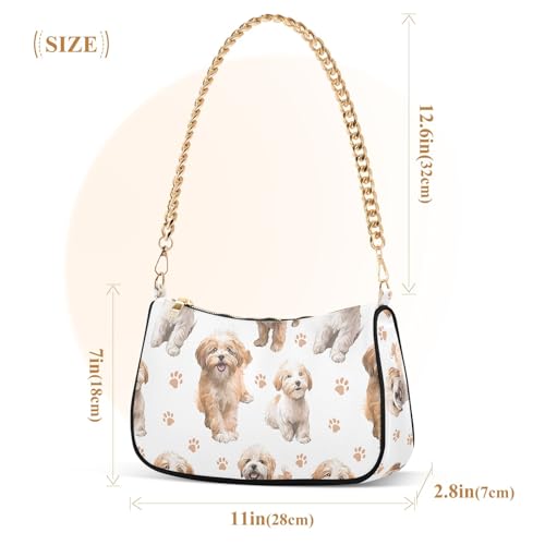 Clutch Shoulder Bags Tote Evening Purse Handbags for Women Yorkshire Terrier Dogs Hobo Bags with Zipper Closure3