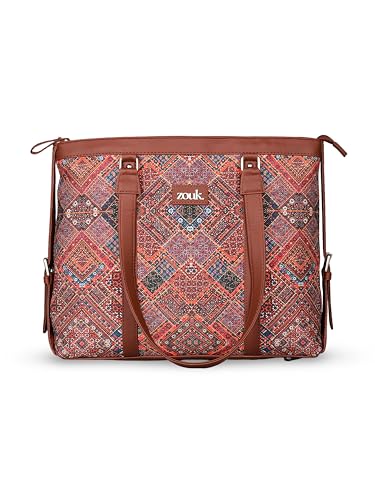 Image of ZOUK Office Bag | Stylish Bags for Office Use | Laptop Bag 15.6 inch | Stylish Tote for Office Use | Purse for Women | Vegan Leather Handbag | Daily & Travel Use