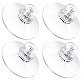 LIKENNY 強力なクリア PVC 吸盤 M4 ネジ 吸盤 フックなし 穴あけ不要 強力粘着吸着ホルダー 実用性が高い インストールが簡単 窓/ガラス/壁/鏡面共通 (41mm)