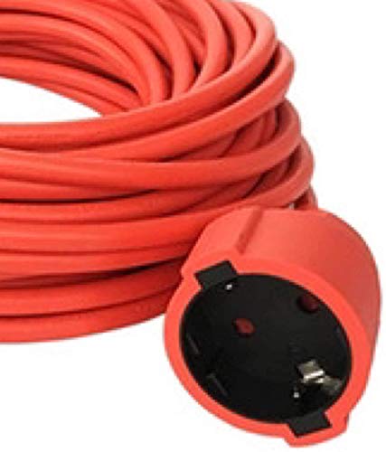 Rallonge Schuko étanche IP44 avec câble orange flexible 10m - 5